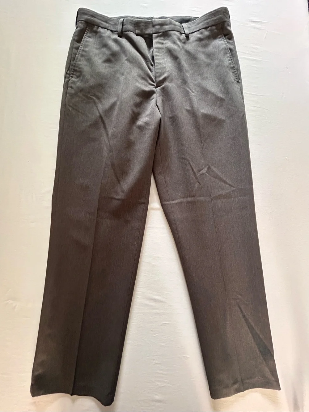 Kenneth Cole Reaction Dress Pants Mens Gray ~38x32 Flat Front Career